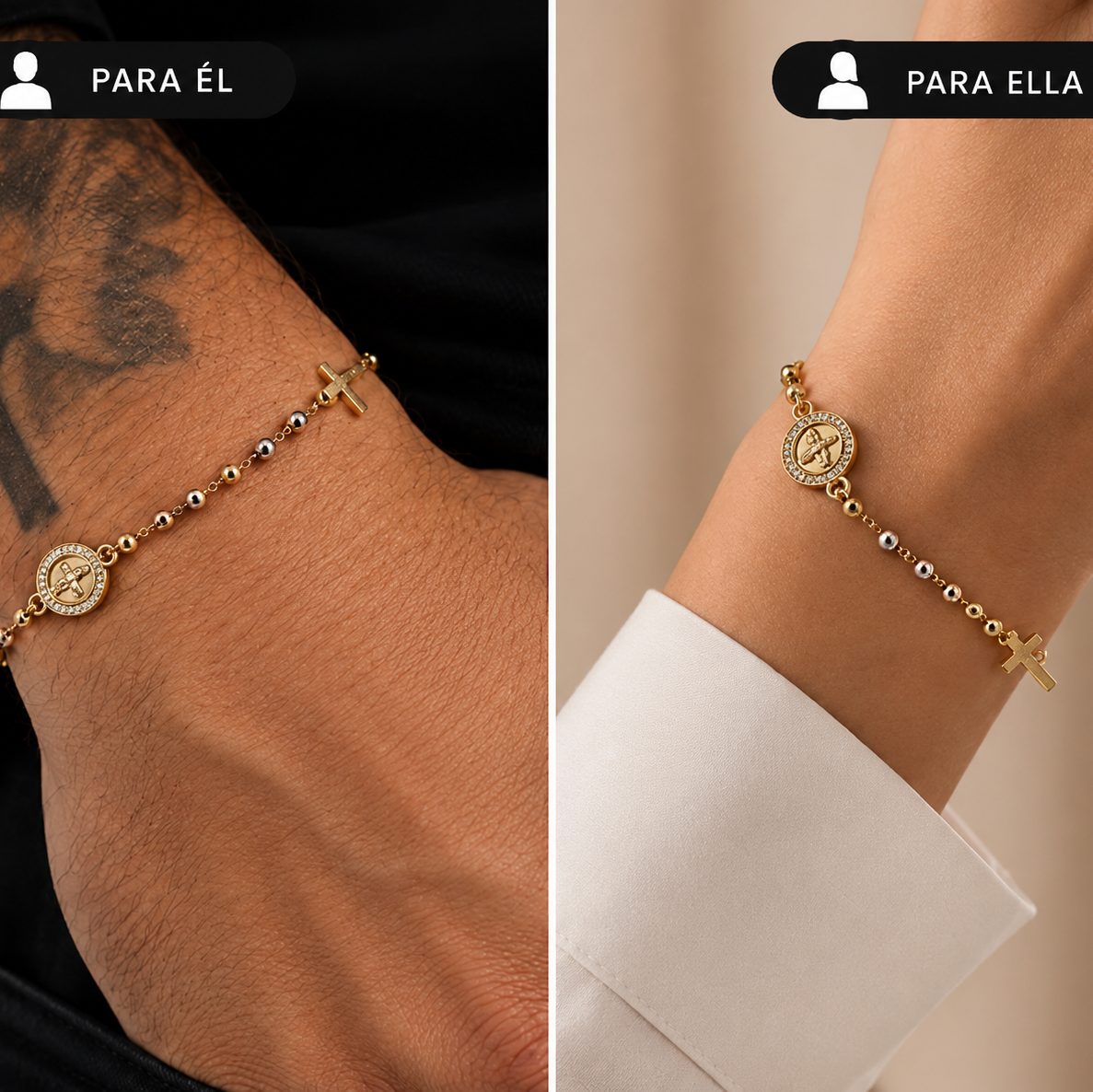 Pulsera Rosario Tricolor Unisex