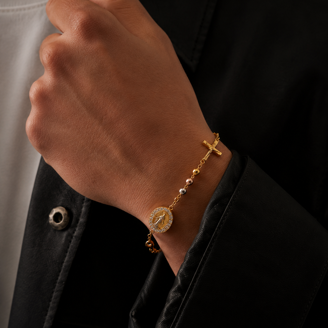 Pulsera Rosario Tricolor Unisex