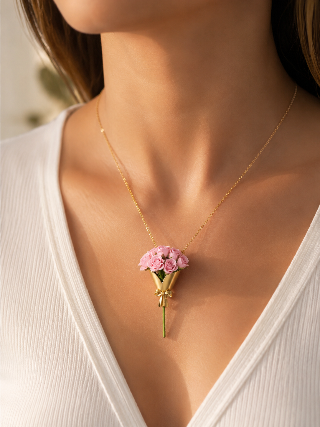 Collar Portaflores Everbloom Petal Charm