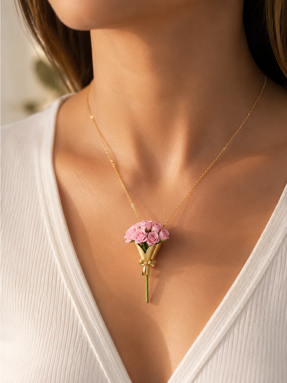 Collar Portaflores Everbloom Petal Charm